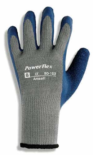 Size 9 Natural Rubber PowerFlex Gloves