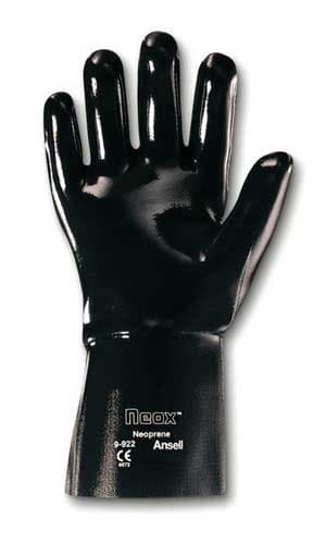Size 10 Black Fully Coated Neoprene Gloves