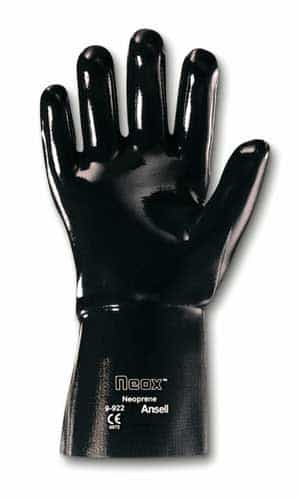 Ansell Size 10 Black Fully Coated Neoprene Gloves