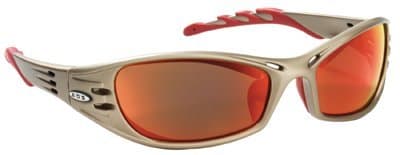 Metallic Sand Frame Red Mirror Lens Fuel Safety Glasses