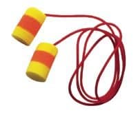 AO Safety Red, Yellow Corded E-A-R Classic SuperFit 33 Foam Earplugs