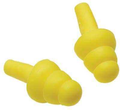 AO Safety Yellow Uncordd Ear Ultrafit Earplugs w/Poly Bag