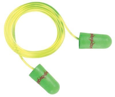 AO Safety Neon Green Corded Next Tattoo Earplugs