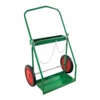 Anthony Welded Green Low-Rail Frame Dual-Cylinder Cart/Large Set