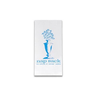 White, Nap Sack Sanitary Disposal Bags- 4 x 2 x 9