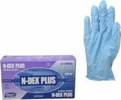 Best Glove N-Dex Extra Large Lightly Powdered Disposable Nitrile Gloves