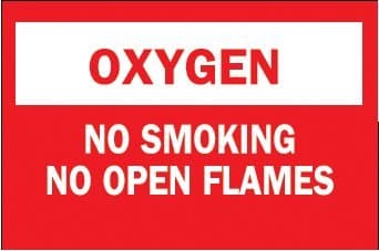 No Smoking No Open Flames Chemical & Hazardous Material Signs