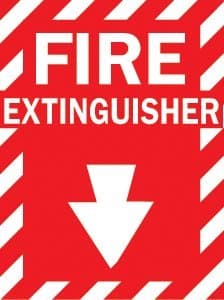 Brady Health & Safety "Fire Extinguisher" Sign