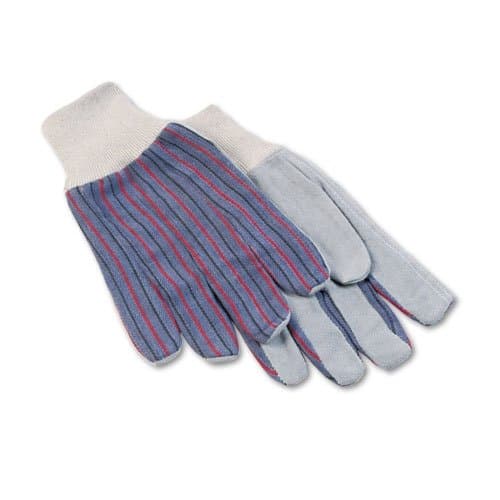 Men's Leather Palm Clute Gloves With Knit Wrist
