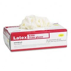 Large 4-5mil Latex Exam Gloves Medical Rolled Cuff
