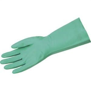 Nitrile Flock Lined Gloves, Green, Extra Large, 12 Pairs