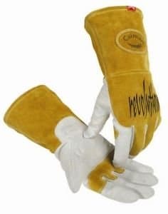 Caiman XL White/Gold Welding Gloves for Multi-Task/TIG Welding