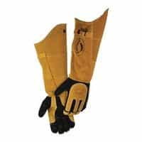 Caiman 21" Tan/Black Deerskin Welder's Gloves