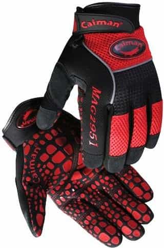 Large Mechanics Glove With Grip Red/Black