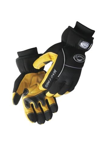 Large Pigskin Leather Mechanics Glove Yellow/Black