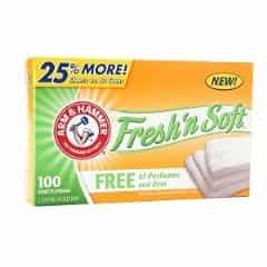 Arm & Hammer Free & Clear Fabric Softener Dryer Sheets