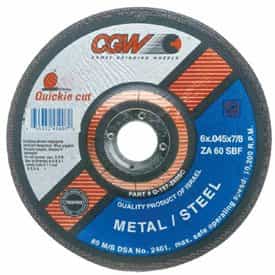 CGW Abrasives 4-1/2" Quickie Cut Type 1 Extra Thin Cut-Off Wheel