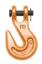 Campbell Painted Orange Finish Clevis Grab Hooks