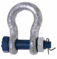 Carbon Anchor Shackles with Safety Threaded Pin