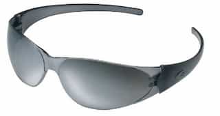 Black Frame Silver-Mirrored Lens Checkmate Safety Glasses
