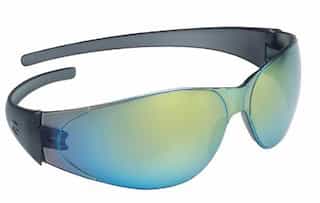 Black Frame Rainbow Mirror Lens Checkmate Safety Glasses