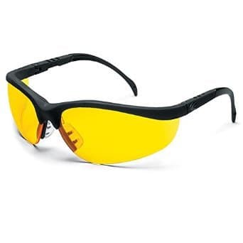 Klondike Protective Eyeware Black Frame w/ Amber Lenses
