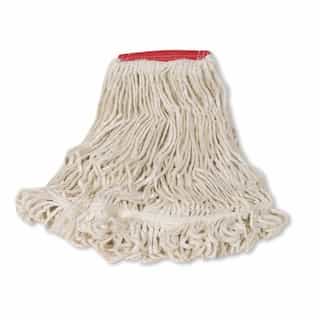 Rubbermaid Red And White, Large Cotton/Synthetic Super Stitch Blend Mop Heads