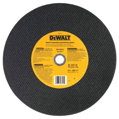 Dewalt 14" x 7/64" x 1" General Purpose Chop Saw Wheel-Metal