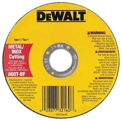 Dewalt 4-1/2" x .045" x 7/8" Metal Thin Cutting Wheel