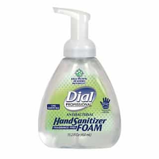 Dial Antibacterial Hand Sanitizer Foam, Neutral Scent, 450mL Pump Bottle
