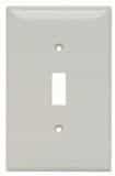GP 1 Gang Toggle Switch Wall Plate-Mid Size, White