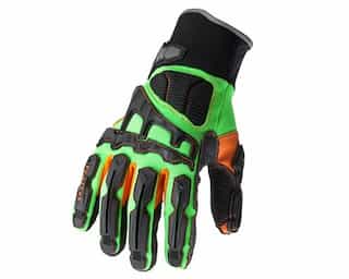 ProFlex 925F(x) Dorsal Impact-Reducing Gloves,Black, Green, Orange, Extra Large