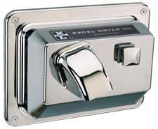 Excel Dryer Cast Cover Serie Hand On Hand Dryer, Surface Mount,  Chrome
