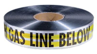 Caution Gas Line Below Detectable Warning Tapes