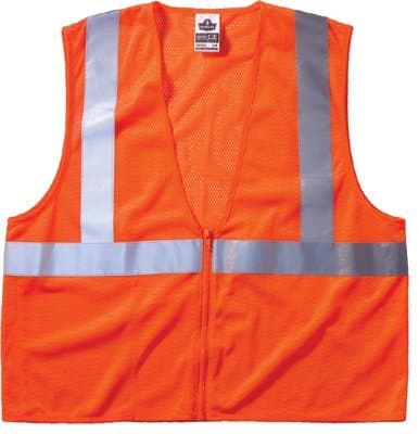 Ergodyne X-Large Orange Glo Wear Class 2 Economy Vest
