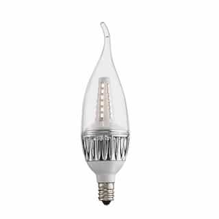 Forest Lighting 3W, 2700K Candelabra Bulb, Flame Tip, Dimmable, Energy Star-Rated