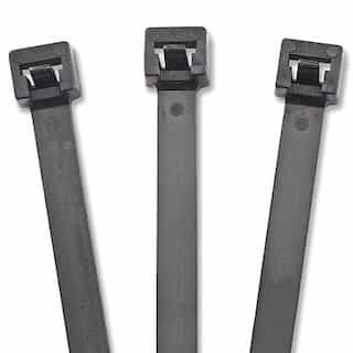 13-in Black Releasable Cable Ties