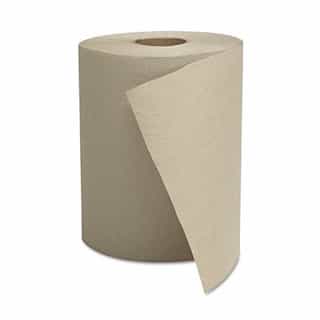 General Supply Natural, 1-Ply Hardwound Roll Towels-8-in x 600-ft.