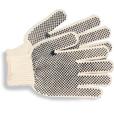 PVC-Dotted String Knit Gloves, Large