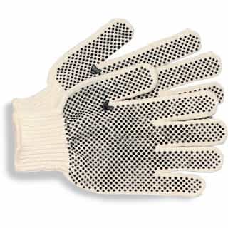 Boardwalk PVC-Dotted String Knit Gloves, Large