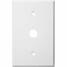 1 Gang Cable Wall Plate-White