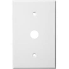 GP 1 Gang Cable Wall Plate-White
