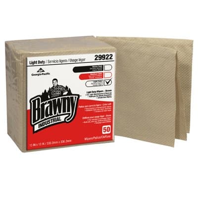 Georgia-Pacific Brown, 50 Count 3-Ply Quarterfold Paper Wipers-13 x 13