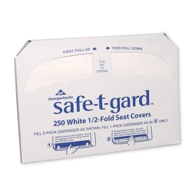 White, Half-Fold Toilet Seat Covers