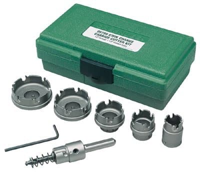 Greenlee 7 Piece Tungsten Carbide Hole Cutter Kit