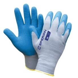 Large Blue/White Perfect Fit Coated Gloves