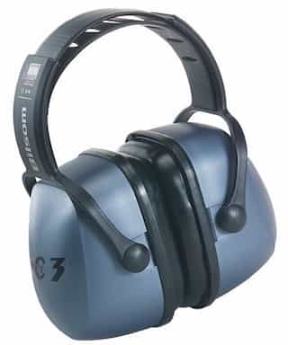 Howard Leight Metallic Blue Over-The-Head Clarity Earmuffs