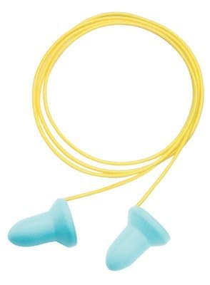 Turquoise / Yellow Corded Pilot Multiple-Use Earplug