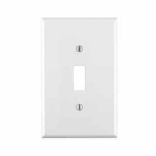 HomElectrical 1-Gang Toggle Switch Wall Plate, White