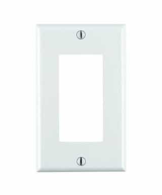 HomElectrical 1-Gang Rocker Switch Mid Sized Wall Plate, White